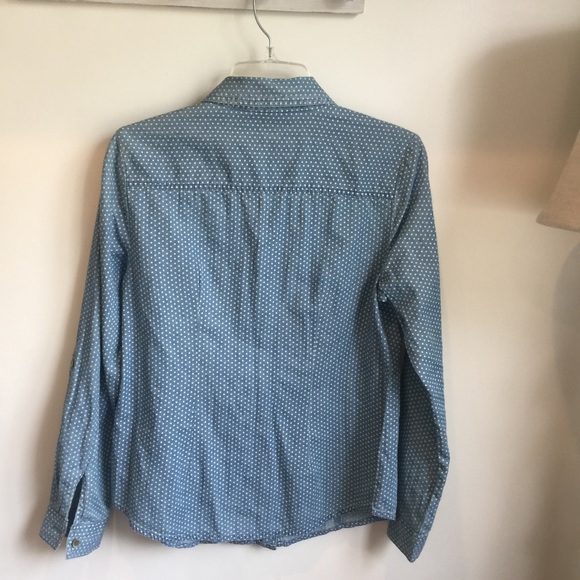 GIFTED IN A BUNDLE 🌿Polka Dot Chambray button up - Picture 7 of 8